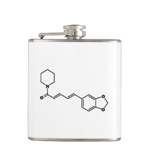 Black Pepper Piperine Molecular Chemical Formula Hip Flask