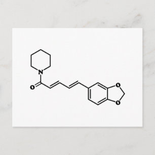 Black Pepper Piperine Molecular Chemical Formula Postcard