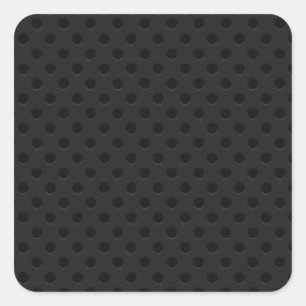 Black Perforated Pinhole Fibre Square Sticker