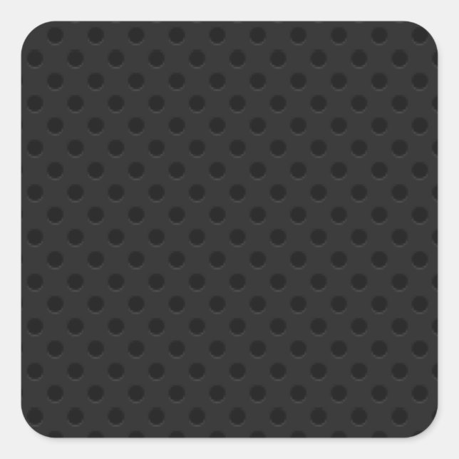 Black Perforated Pinhole Fibre Square Sticker (Front)
