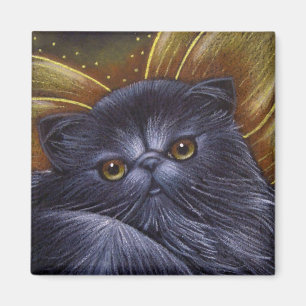 Black Persian Fairy Cat Magnet