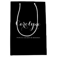 Black Personalised Bridesmaid Bridal Shower