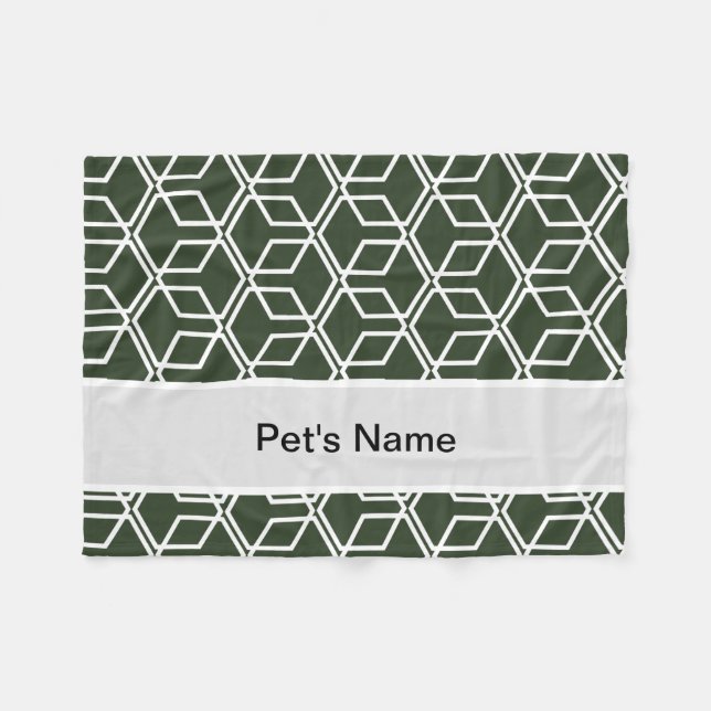 Black Personalised Dog Blankets (Front (Horizontal))