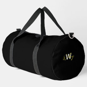 Black Personalised Duffle Bag