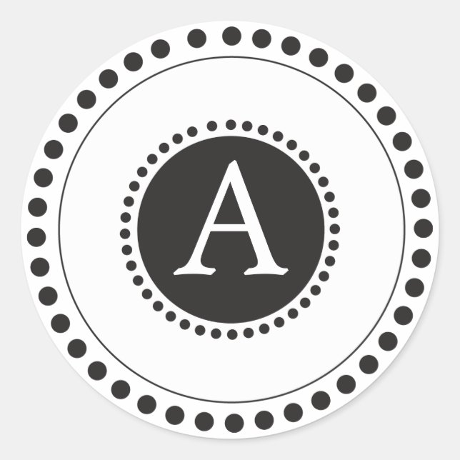 Black -Personalised envelope seal (Front)