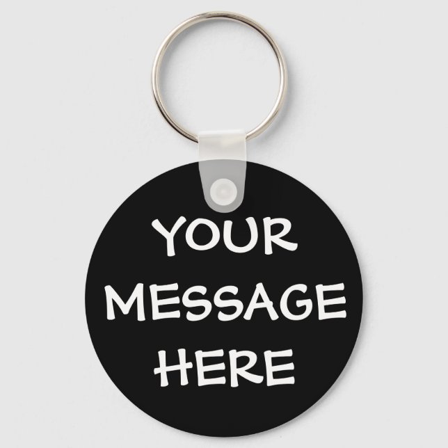 Black Personalised Key Rings for Men (Front)