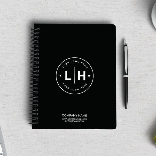 Black Personalised Logo Business Notebook (Creator Uploaded)