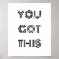 Black Personalised YOU GOT THIS Motivational