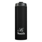 Black Personlized Text Mr Smith Name White