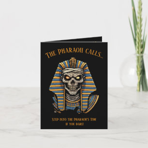 🖤 Black Pharaoh Mummy Invitation 🎃✉️
