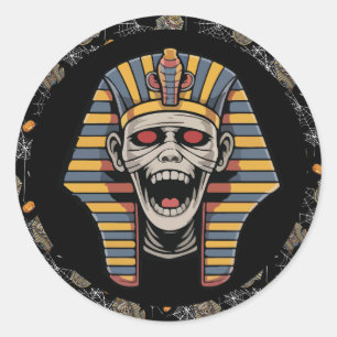 🖤 Black Pharaoh Mummy Stickers 🎃👑