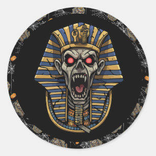 🖤 Black Pharaoh Mummy Stickers 🎃👑