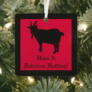 Black Philip Goat Horror Metal Tree Decoration