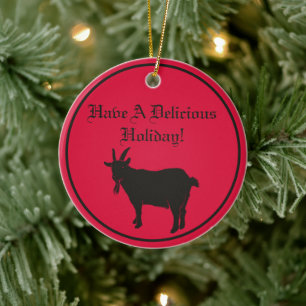 Black Phillip Goat Satanic Ceramic Ornament