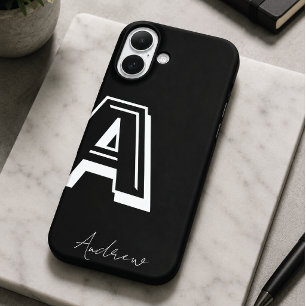 Black phone case - personalised nom