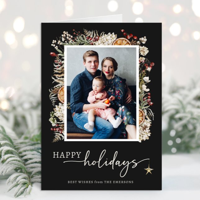 Black Photo Folded Holiday Cards (Black Photo Folded Holiday Cards
)