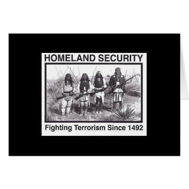 Black Photo Indian Homeland Security (Front Horizontal)