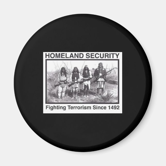 Black Photo Indian Homeland Security Magnet (Front)