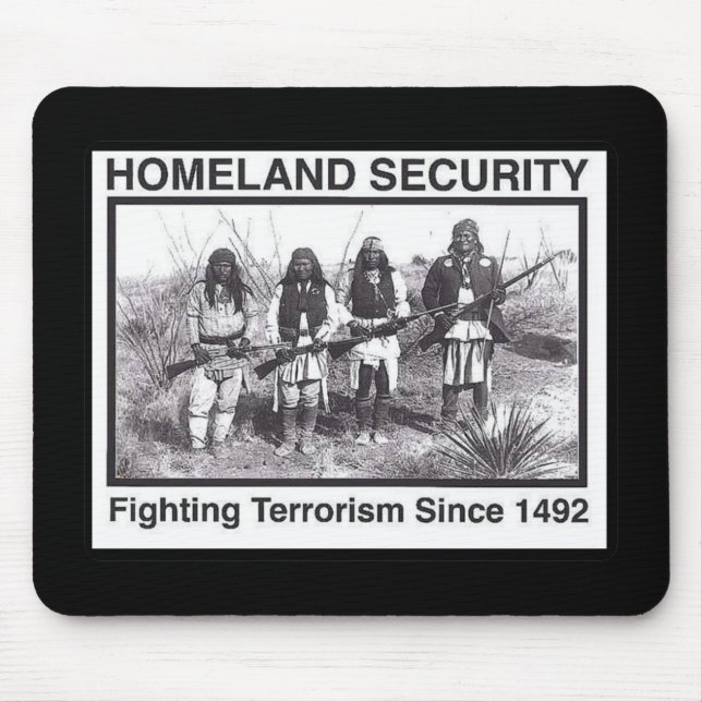 Black Photo Indian Homeland Security Mouse Pad (Front)