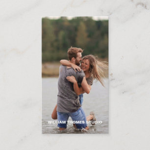 Black Photography Modern Portfolio Business Card