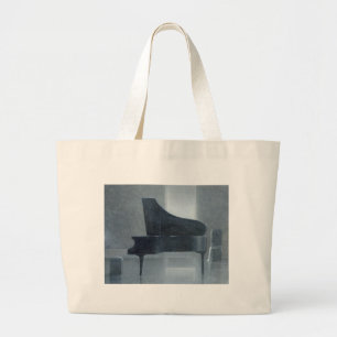 Black piano 2004 large tote bag