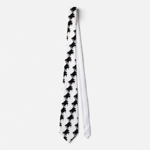 black piano icon tie