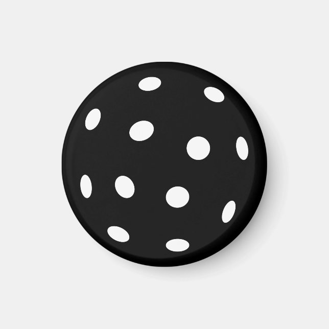 Black Pickleball Magnet (Front)