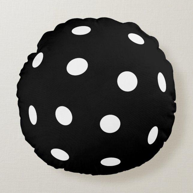 Black Pickleball Round Cushion (Front)
