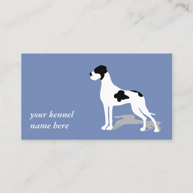 Black Piebald Great Dane Business Card (Front)