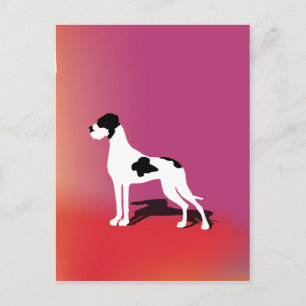Black Piebald Great Dane Postcard
