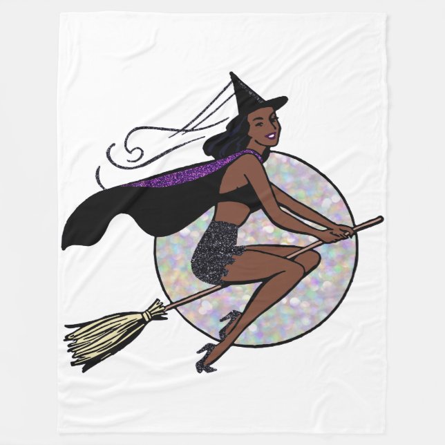 black pin up witch blanket (Front)