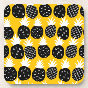 Black pineapples coaster