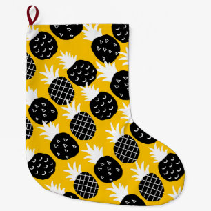 Black pineapples large christmas stocking