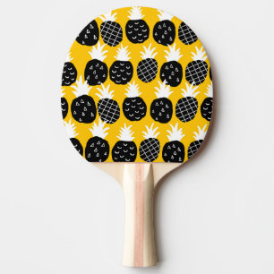 Black pineapples ping pong paddle