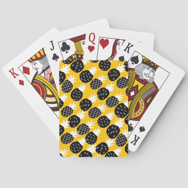 Black pineapples playing cards (Back)