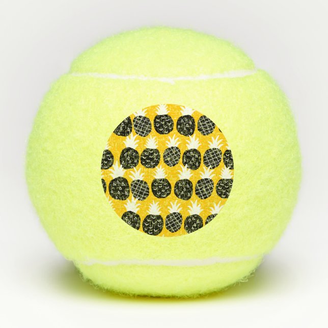 Black pineapples tennis balls (Front)