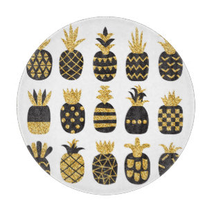 Black Pineapples: Unique Textured Set Cutting Board