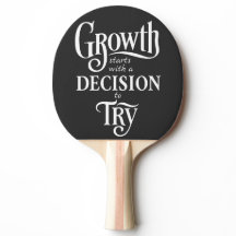 Black Ping Pong Paddle – Growth Starts