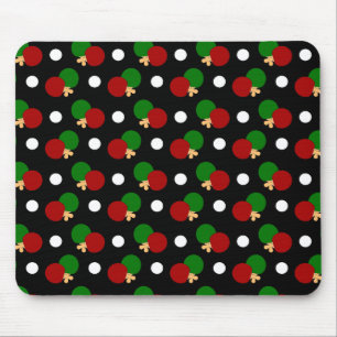 Black ping pong pattern mouse pad