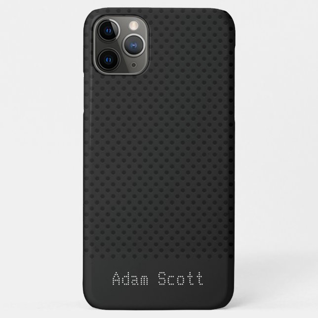 Black Pinhole Carbon Fibre Graphite Polymer Case-Mate iPhone Case (Back)