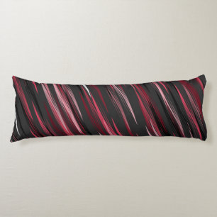 Black pink and grey streaks body cushion