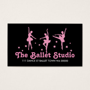 Black & Pink Ballet Ballerina Dance Lessons Studio