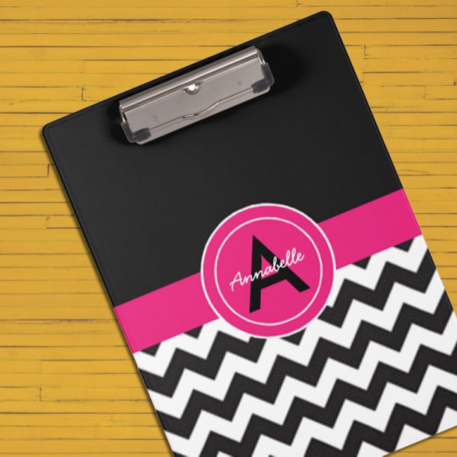 Black Pink Chevron Clipboard (Creator Uploaded)