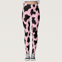 Black & Pink Cow Cowhide Print