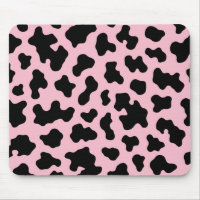 Black & Pink Cow Cowhide Print 