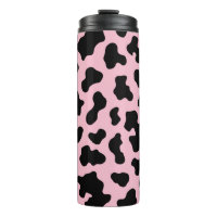 Black & Pink Cow Cowhide Print