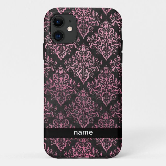 black pink damask custom phone case (Back)