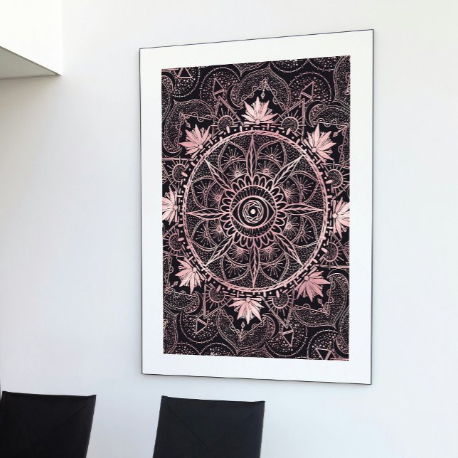 Black Pink Eye Mandala Poster (Creator Uploaded)