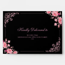 Black & Pink Floral wedding