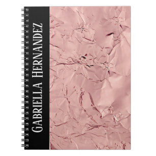 Black + Pink Foil Texture Notebook